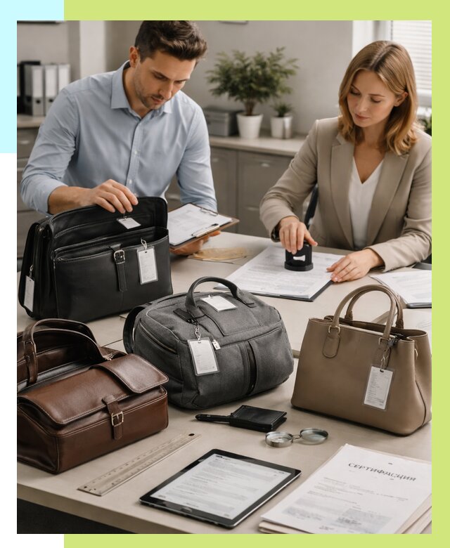 Сертификация сумок в Ангарске от 7706 руб. | Алешин-Нгр