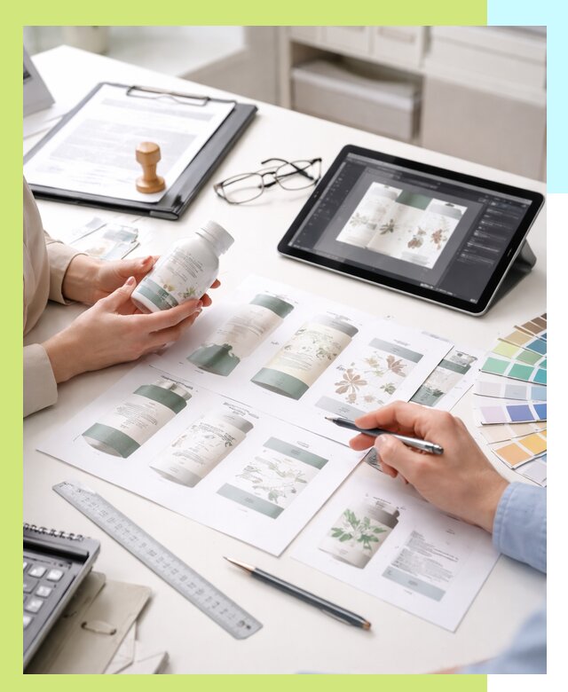 Профессиональная разработка дизайна и текста этикетки продукции в Ангарске