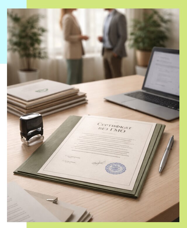 Сертификат без ГМО в Ангарске от 7706 р. оформить срочно Алешин-Нгр